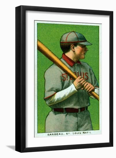 St. Louis, MO, St. Louis Cardinals, W. Joseph Barbeau, Baseball Card-Lantern Press-Framed Art Print