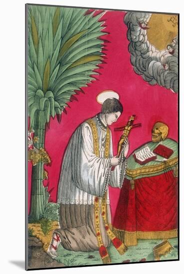 St Louis of Gonzaga, Italian Saint and Protector of Young Students, 19th Century-null-Mounted Giclee Print