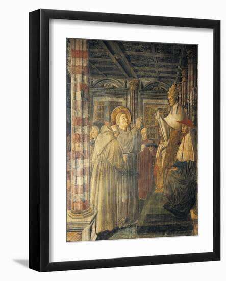 St. Louis of Toulouse Ordained Bishop by Pope Boniface VIII, 1461-1466-Benedetto Bonfigli-Framed Giclee Print