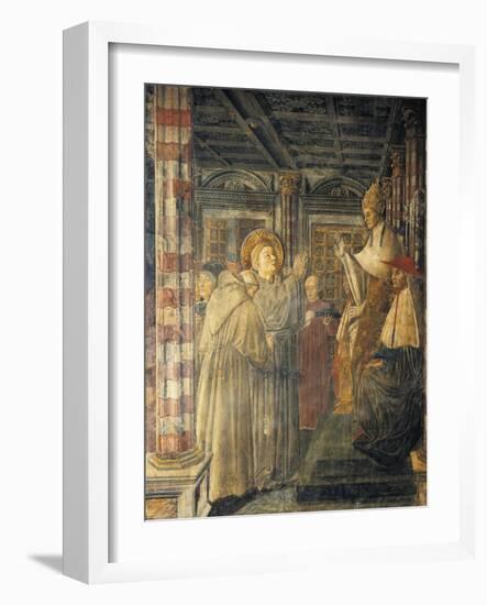St. Louis of Toulouse Ordained Bishop by Pope Boniface VIII, 1461-1466-Benedetto Bonfigli-Framed Giclee Print