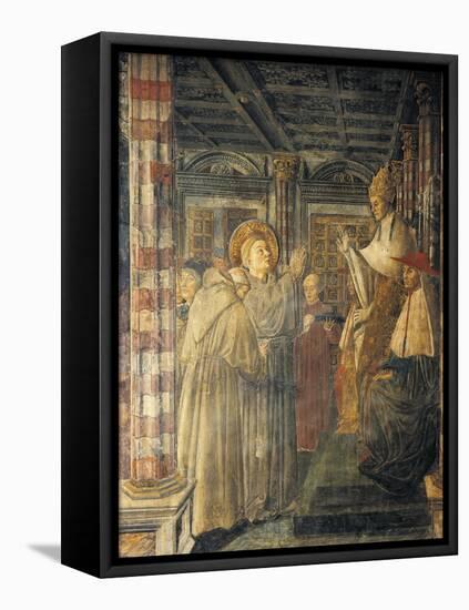 St. Louis of Toulouse Ordained Bishop by Pope Boniface VIII, 1461-1466-Benedetto Bonfigli-Framed Stretched Canvas