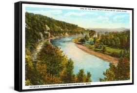 St. Louis River, Fond-du-Lac, Minnesota-null-Framed Stretched Canvas