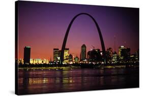 St. Louis Skyline including Gateway Arch-null-Stretched Canvas