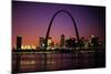 St. Louis Skyline including Gateway Arch-null-Mounted Photographic Print