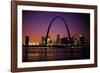 St. Louis Skyline including Gateway Arch-null-Framed Photographic Print