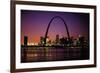 St. Louis Skyline including Gateway Arch-null-Framed Photographic Print