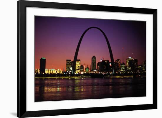 St. Louis Skyline including Gateway Arch-null-Framed Photographic Print