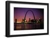 St. Louis Skyline including Gateway Arch-null-Framed Photographic Print