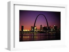 St. Louis Skyline including Gateway Arch-null-Framed Photographic Print