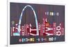 St. Louis Skyline-Design Turnpike-Framed Giclee Print