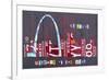 St. Louis Skyline-Design Turnpike-Framed Giclee Print