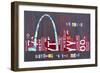 St. Louis Skyline-Design Turnpike-Framed Giclee Print