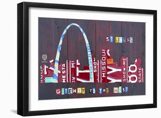 St. Louis Skyline-Design Turnpike-Framed Giclee Print