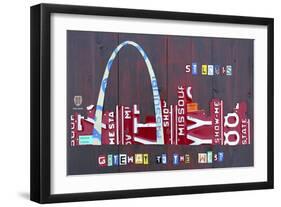 St. Louis Skyline-Design Turnpike-Framed Giclee Print