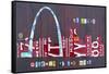 St. Louis Skyline-Design Turnpike-Framed Stretched Canvas