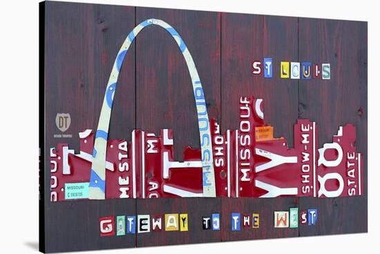 St. Louis Skyline-Design Turnpike-Stretched Canvas