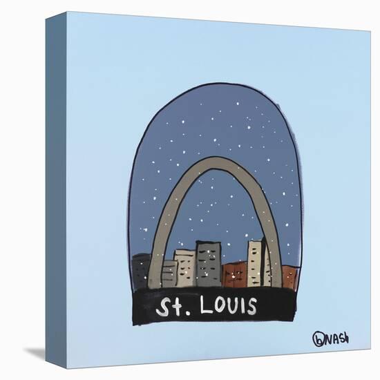 St. Louis Snow Globe-Brian Nash-Stretched Canvas