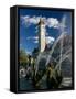 St. Louis Union Station and Milles Fountain, St. Louis, Missouri-Walter Bibikow-Framed Stretched Canvas