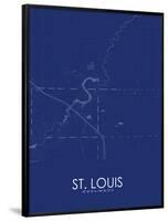 St. Louis, United States of America Blue Map-null-Framed Poster