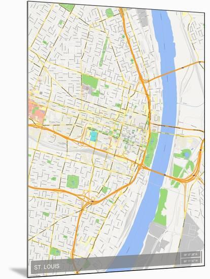 St. Louis, United States of America Map-null-Mounted Poster