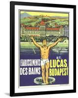 St. Lucas, Budapest Luggage Label-null-Framed Giclee Print