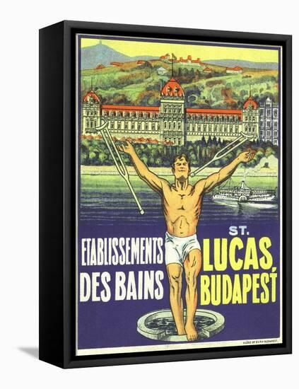 St. Lucas, Budapest Luggage Label-null-Framed Stretched Canvas