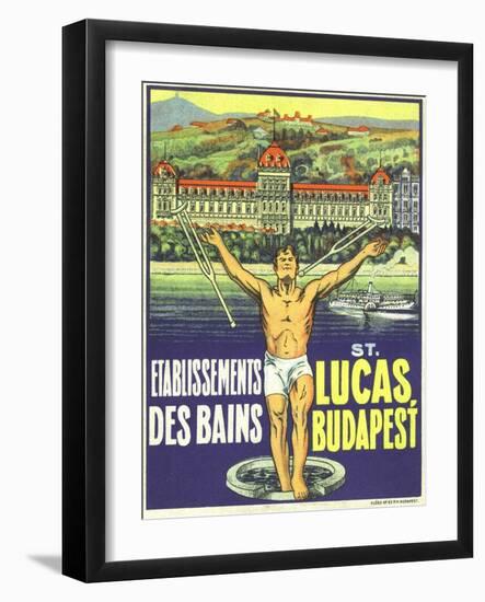 St. Lucas, Budapest Luggage Label-null-Framed Giclee Print