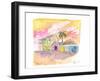 St Lucia Colorful Houses and Sunset-M. Bleichner-Framed Art Print