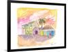 St Lucia Colorful Houses and Sunset-M. Bleichner-Framed Art Print