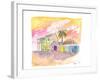 St Lucia Colorful Houses and Sunset-M. Bleichner-Framed Art Print