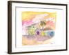 St Lucia Colorful Houses and Sunset-M. Bleichner-Framed Art Print