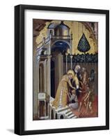 St Lucia Distributing Alms to the Poor, from Stories of St Lucia, 1410-Jacobello del Fiore-Framed Giclee Print