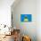 St. Lucia Flag Design with Wood Patterning - Flags of the World Series-Philippe Hugonnard-Art Print displayed on a wall