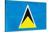 St. Lucia Flag Design with Wood Patterning - Flags of the World Series-Philippe Hugonnard-Stretched Canvas