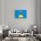 St. Lucia Flag Design with Wood Patterning - Flags of the World Series-Philippe Hugonnard-Art Print displayed on a wall