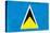 St. Lucia Flag Design with Wood Patterning - Flags of the World Series-Philippe Hugonnard-Stretched Canvas