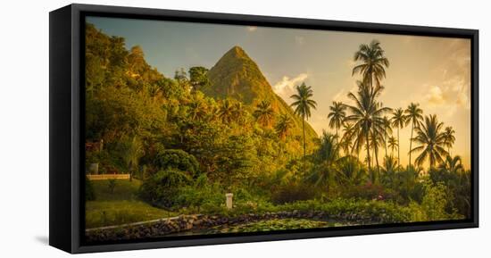 St Lucia, Soufriere, Sugar Beach Resort, Formerly Jalousie Plantation Resort and Gros Piton-Alan Copson-Framed Stretched Canvas