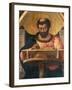 St Luke at His Desk, Detail from Altarpiece of St Luke-Andrea Mantegna-Framed Giclee Print