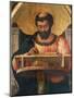 St Luke at His Desk, Detail from Altarpiece of St Luke-Andrea Mantegna-Mounted Giclee Print