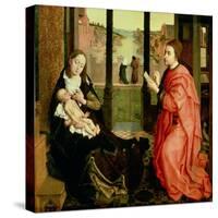 St. Luke Drawing a Portrait of the Virgin-Rogier van der Weyden-Stretched Canvas