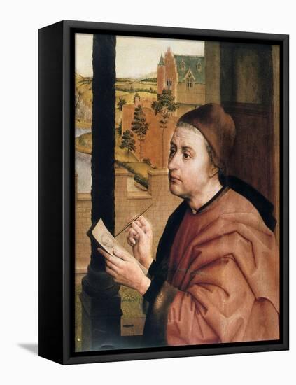 St Luke Drawing the Virgin, Detail, 15th Century-Rogier van der Weyden-Framed Stretched Canvas