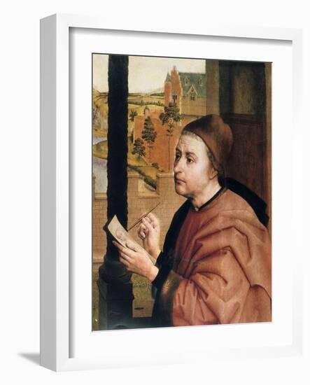 St Luke Drawing the Virgin, Detail, 15th Century-Rogier van der Weyden-Framed Giclee Print