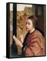 St Luke Drawing the Virgin, Detail, 15th Century-Rogier van der Weyden-Framed Stretched Canvas