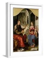 St. Luke Painting the Virgin, c.1545-Maerten van Heemskerck-Framed Giclee Print