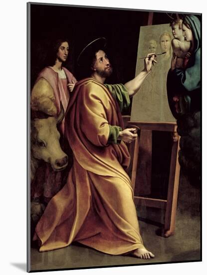 St. Luke Painting the Virgin-Raphael-Mounted Giclee Print