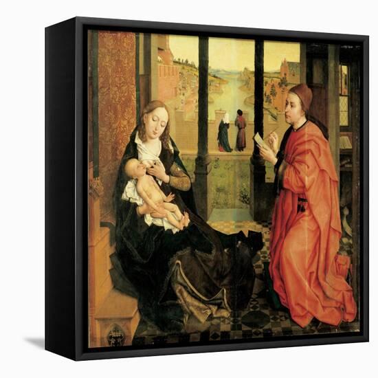 St. Luke Painting the Virgin-Rogier van der Weyden-Framed Stretched Canvas