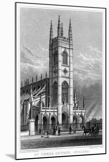 St Luke's Church, Chelsea, London, 1828-S Lacey-Mounted Giclee Print