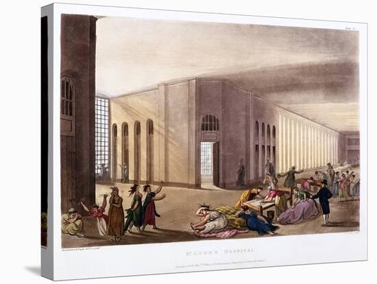 St Luke's Hospital, Old Street, London, 1808-1811-Thomas Rowlandson-Stretched Canvas