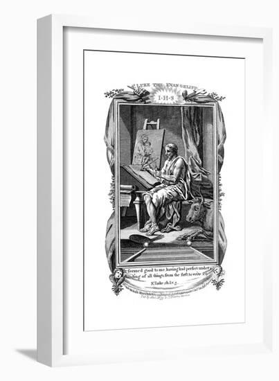 St Luke the Evangelist Writing His Gospel, C1808-null-Framed Giclee Print