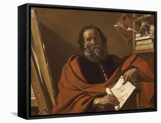 St Luke-Giovanni Francesco Barbieri-Framed Stretched Canvas